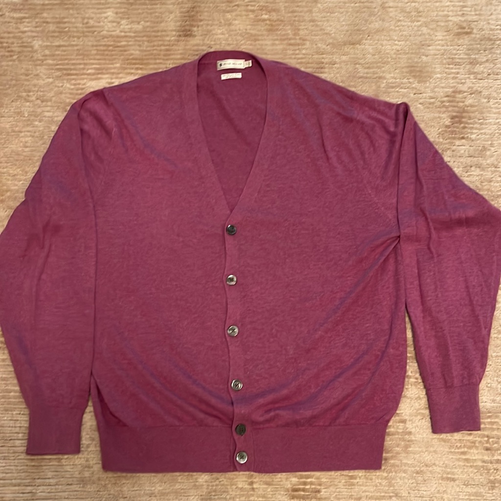 Peter Miller Cotton Silk Cashmere Cardigan Sweater. Simple And Very Easy To Wear